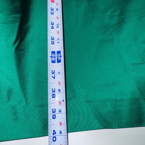 Lauren Ralph Lauren Emerald Green Dress Cocktail Ruched sz 18 - Picture 10 of 11